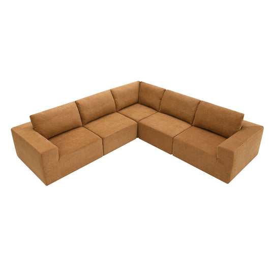 Modular Sectional With Wide Seat Free Combination L Shaped Couch Set Cloud Upholstered Minimalist Boneless Sofa