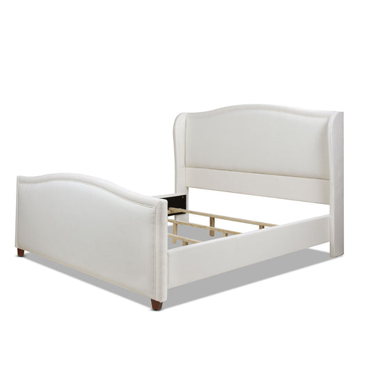 Carmen - Upholstered Wingback Panel Bed Frame