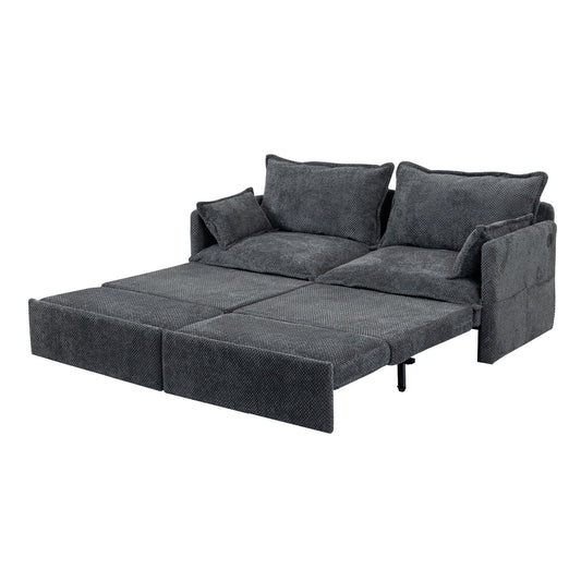 Pull Out Sofa Bed, Corduroy Convertible Sleeper Sofa Couch, Side Storage, And USB / C - Type Charging Ports Chair