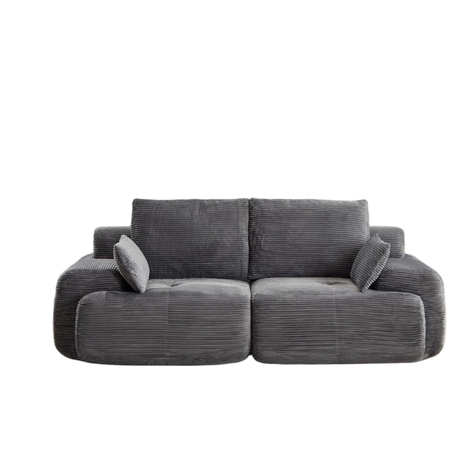 Compressed Sofa, 2 Seater Large Sectional Couches For Living Room - Gray