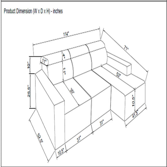 Seltos - Power Sectional - Gray