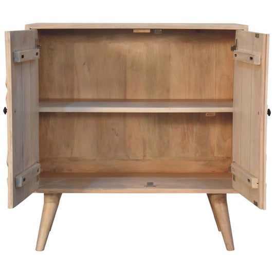 Hourglass Carved Cabinet - Marble