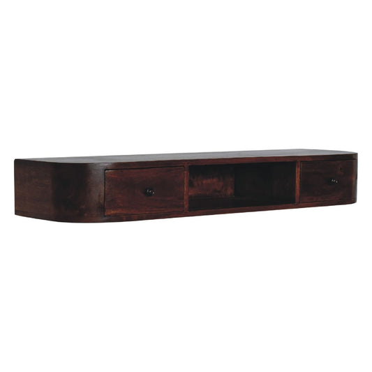 Lunar - 2 Drawer Floating Console - Chestnut
