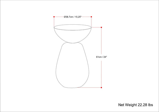 Clement - Cast Aluminum Side Table - Black