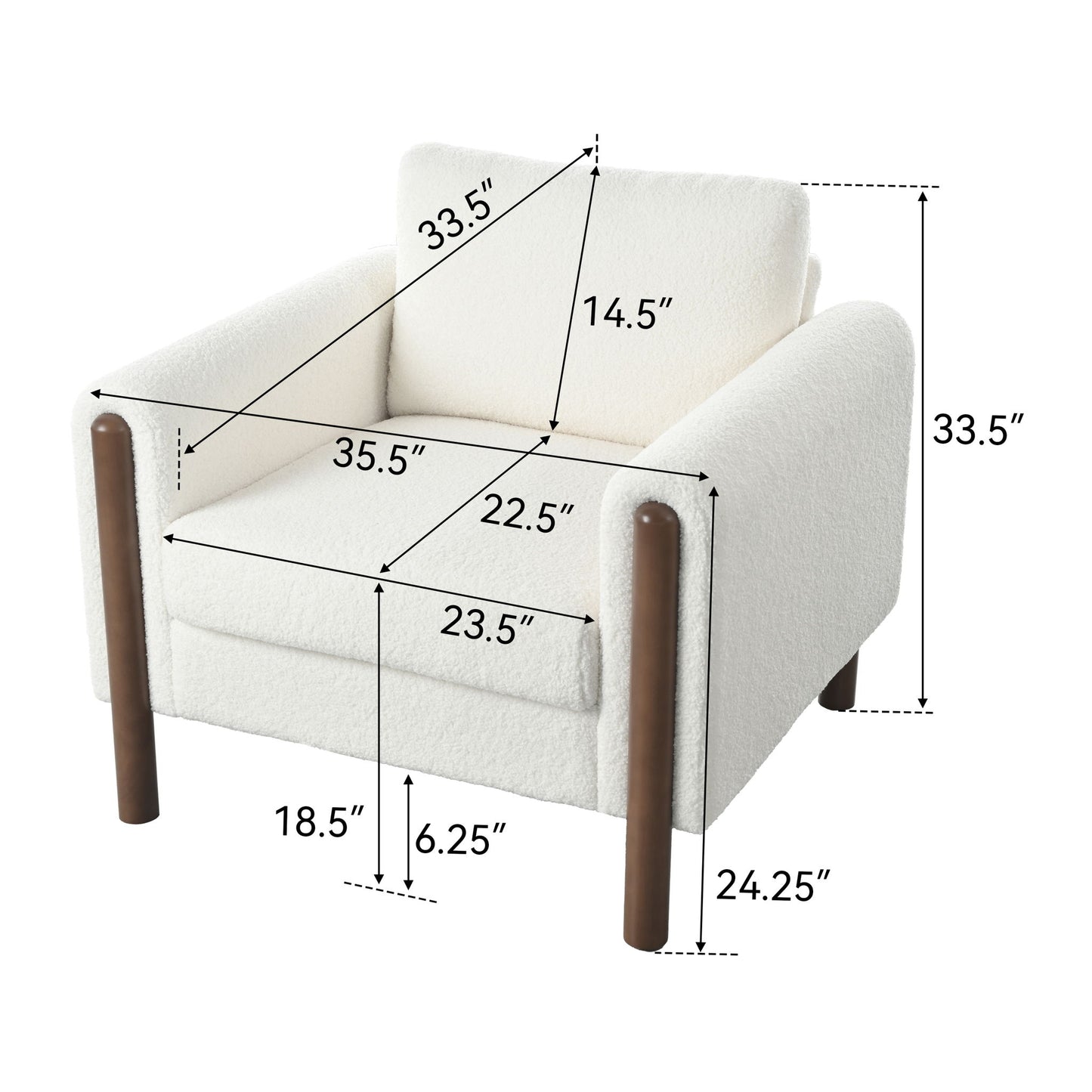 Oversized Accent Chair With Curved Armrests