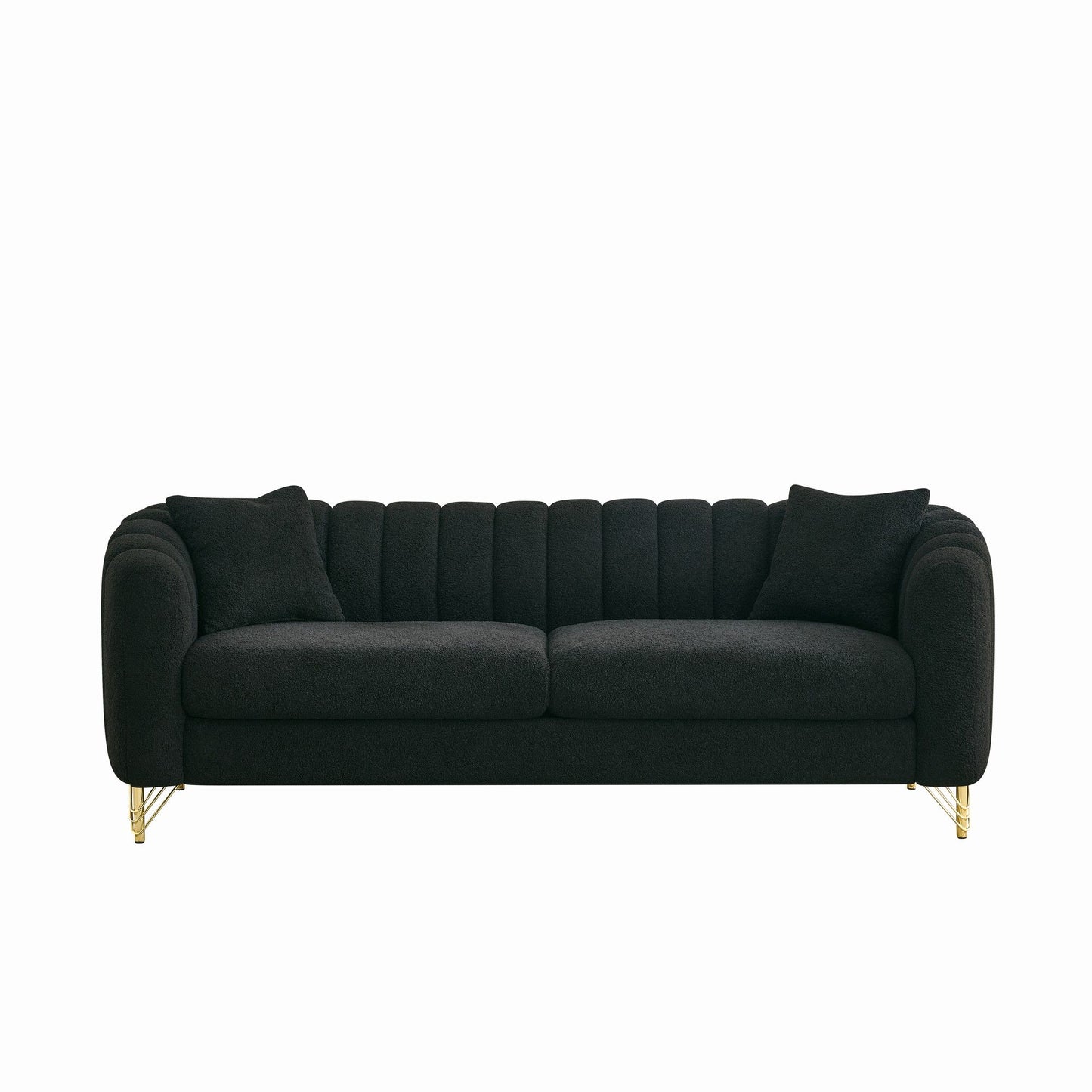 Tufted Oversized Sofa For Living Spaces - Black