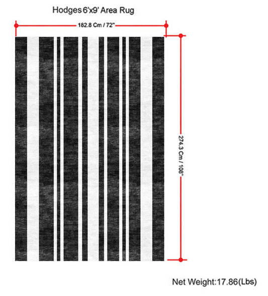 Hodges - 6' X 9' Area Rug - Ivory / Gray
