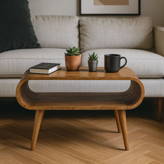 Solid Wood Open Coffee Table