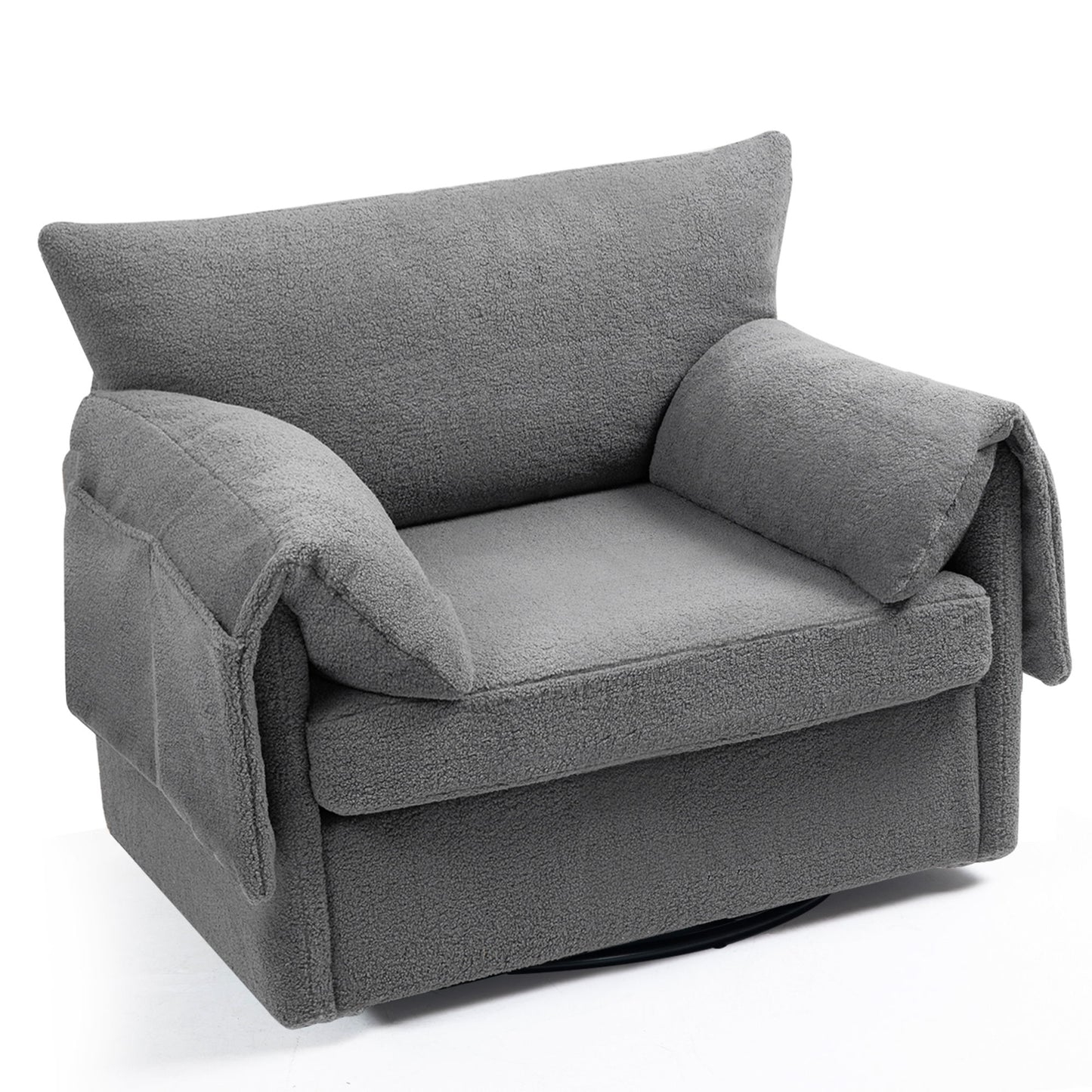 Oversized Swivel Armchair Modern Chair & Single Sofa Lounge, Comfortable Seating For Living Room