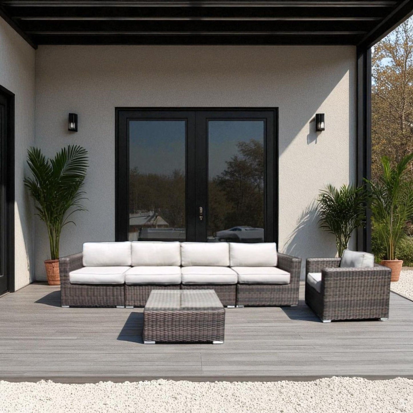Stylish Wicker Patio Set Table