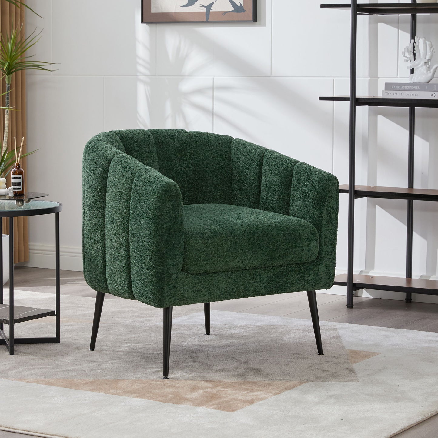 Vanity Barrel Accent Lounge Chair - Green