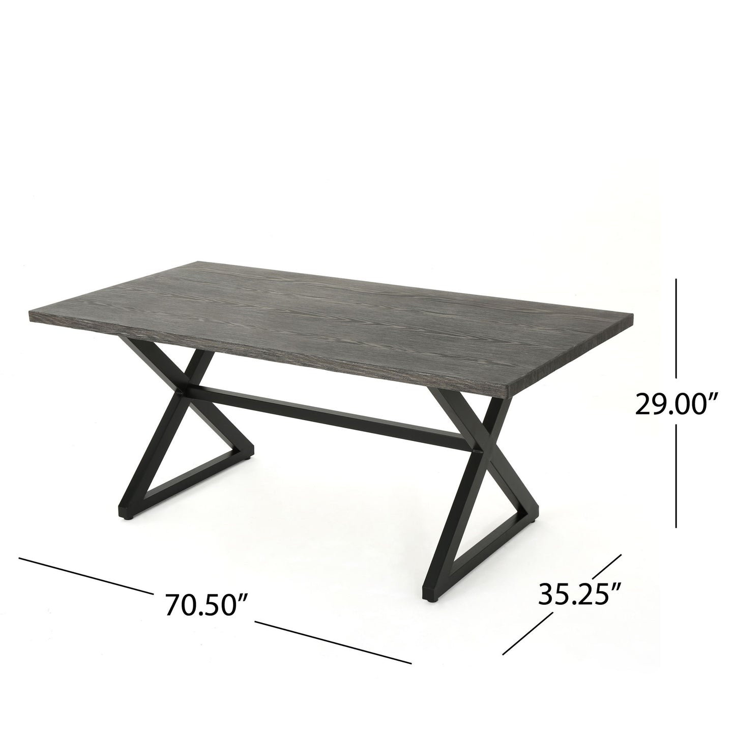 Rolando - Outdoor Aluminum Dining Table With Steel Frame