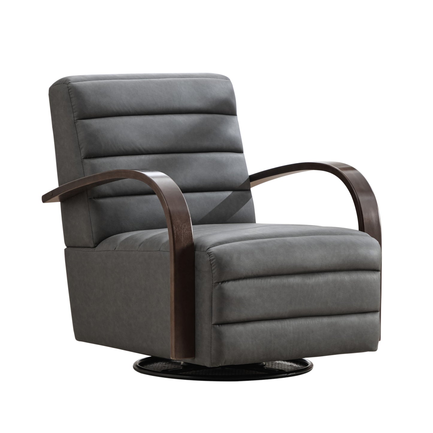 360° Swivel Accent Chair With Armrests, Comfy Lounge Reading Chair - Gray