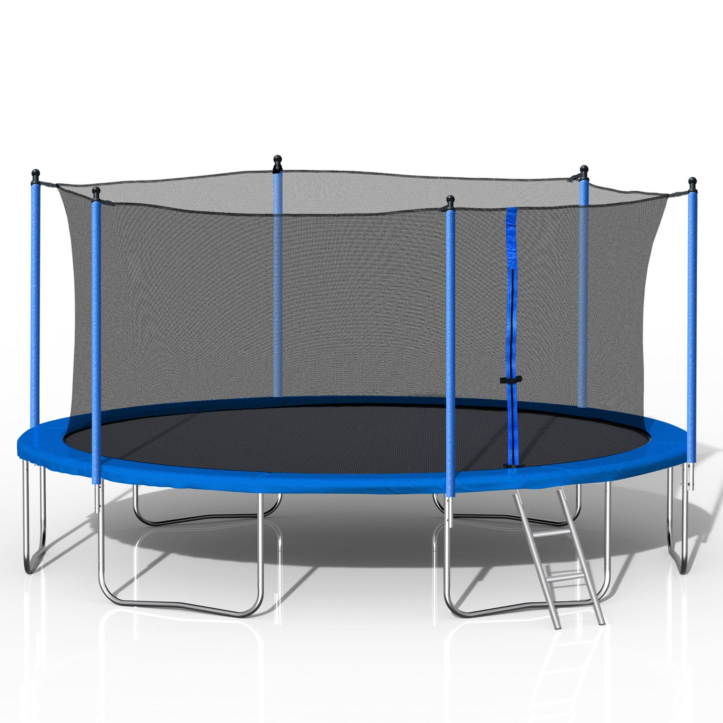 14FT Trampoline with Safety Enclosure Net,Heavy Duty Jumping Mat and Spring Cover Padding for Kids and Adults, Ladder