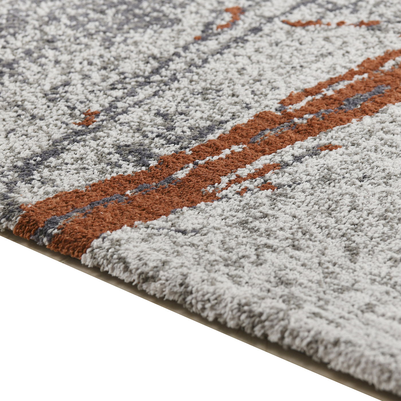 Quarry - 5' X 6.5' Abstract Area Rug - Gray / Orange