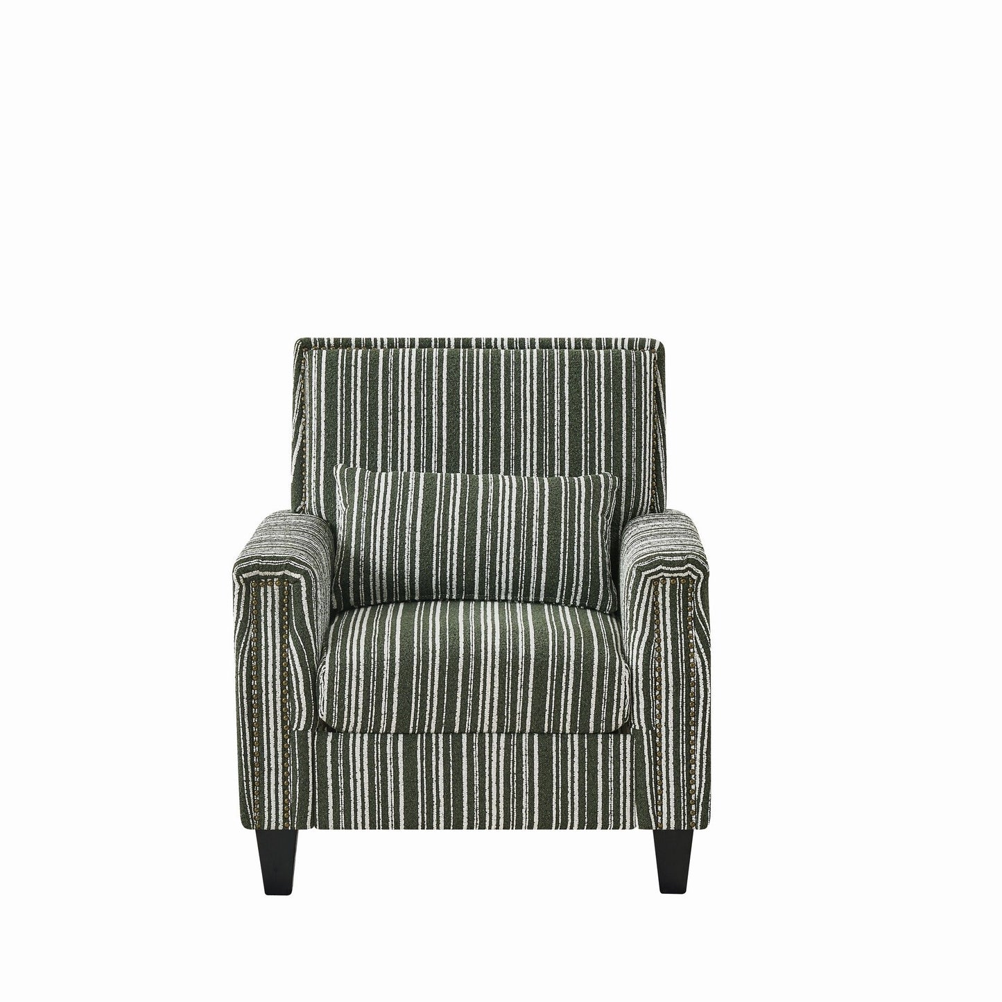 Accent Chair With Arms, Comfy Armchair For Living Room - Green