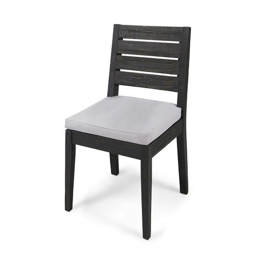 Outdoor Armless Dining Chair With Cushions