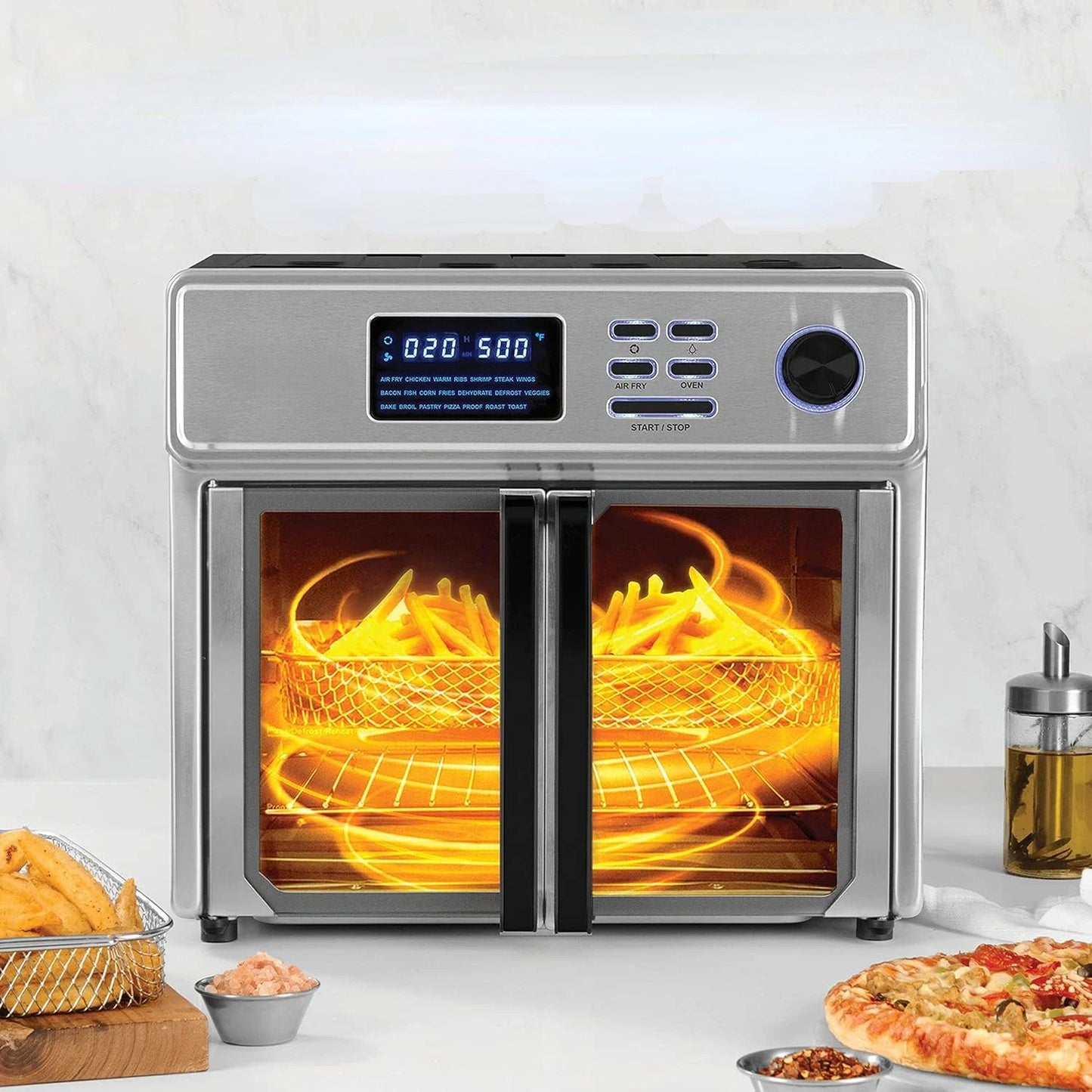 Hot salesComplete Digital 26-Quart 10-in-1 Countertop Air Fryer Oven,15 Deluxe Accessories&60-Recipe Hardcover Cookbook, 21 Pres
