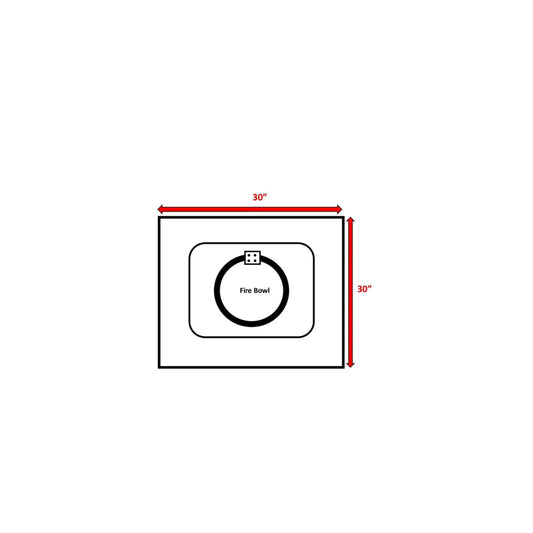 Durable Construction Outdoor Fire Pit Table With Lid - Gray