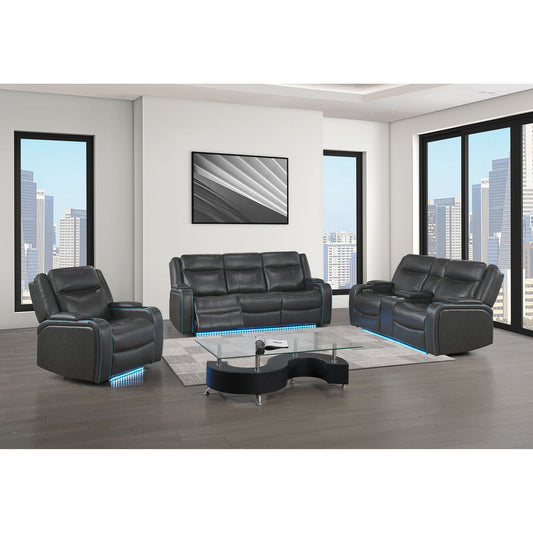 Blanca - Power Reclining Set With LED Lights, USB And Adjustable Headrest