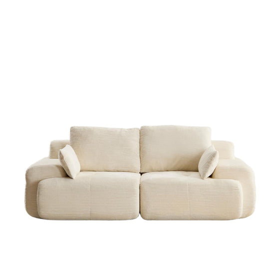 Compressed Sofa, 2 Seater Large Sectional Couches For Living Room - Beige