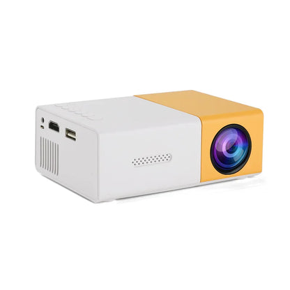 Emiuzek YG300 mini portable projector plug-in phone, LED home theater, suitable for outdoor, home entertainment