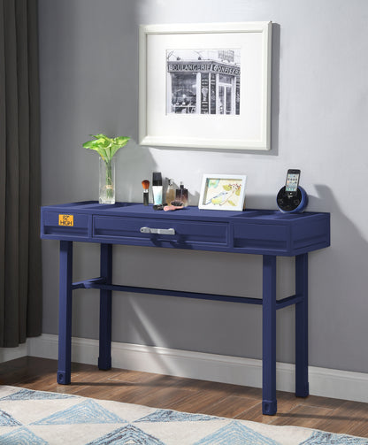 Cargo Blue Finish Vanity Desk