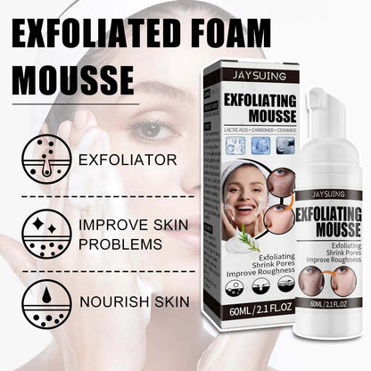 Exfoliating Mousse Face Scrub Shrinking Pores Anti Acne Blackhead Remove Oil Control Smooth Moisturizing Facial Foaming Cleanser