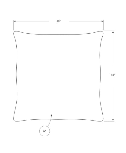 Pillow Square, Insert Included, Decorative Throw, Hypoallergenic