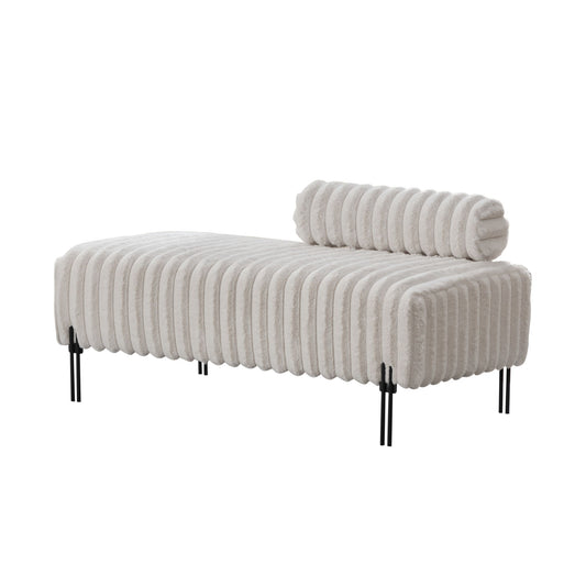 Mini Loveseat With Adjustable Backrest - Beige