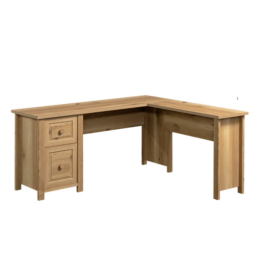 L-Shaped Desk, White Oak finish