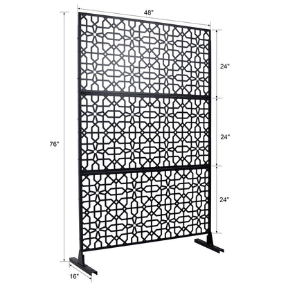 Outdoor & Indoor Metal Freestanding Decorative Privacy Screen