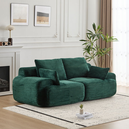 Compressed Sofa, 2 Seater Large Sectional Couches For Living Room - Green