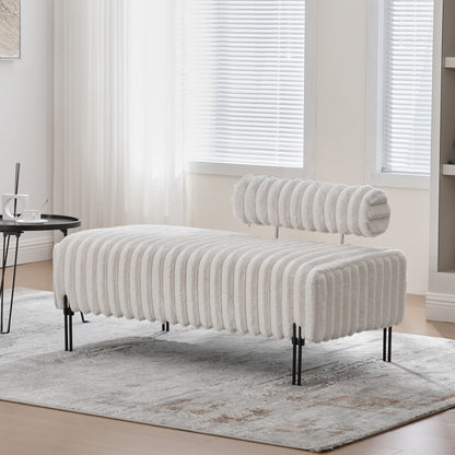 Mini Loveseat With Adjustable Backrest - Beige