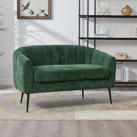 Glam Mini Loveseat, Accent Couch - Green