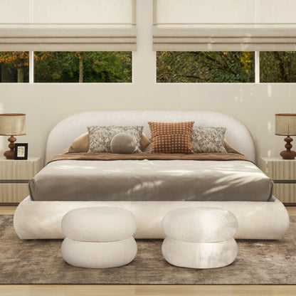 Archie Puffy Grounded - Upholstered Platform Bed