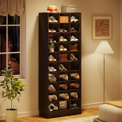 10 Tier Shoe Storage Cabinet With 30 Cubbies