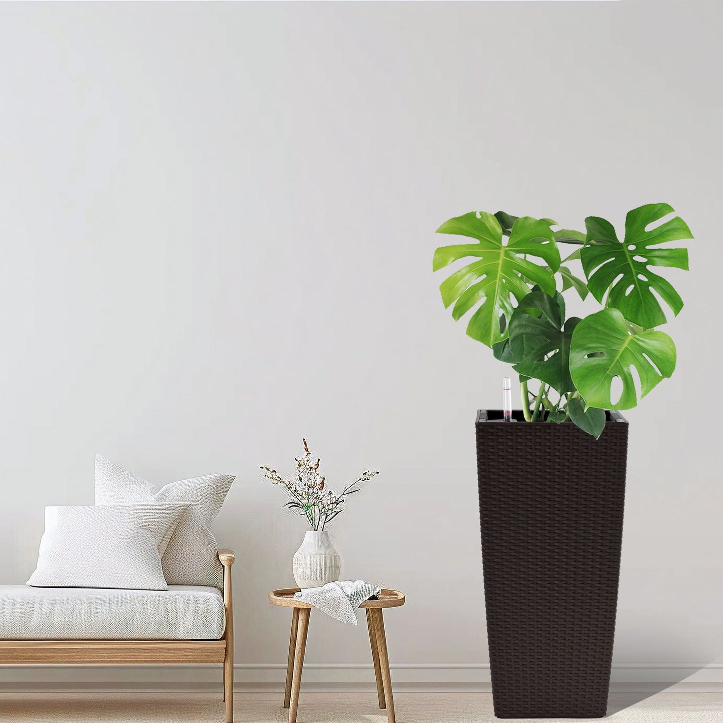 Indoor Outdoor Planter With Automatic Watering System (Set of 2)