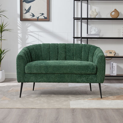 Glam Mini Loveseat, Accent Couch - Green