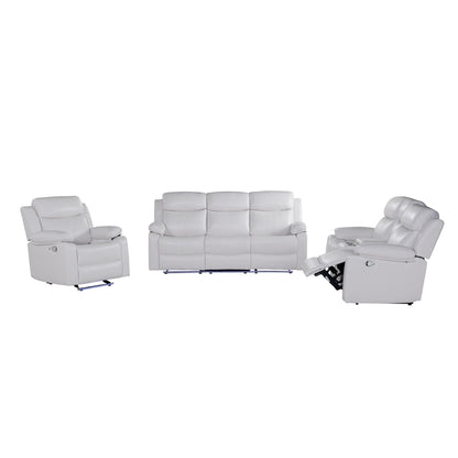 Blanche - Reclining Set With LED Lights With Pillow Top Arms