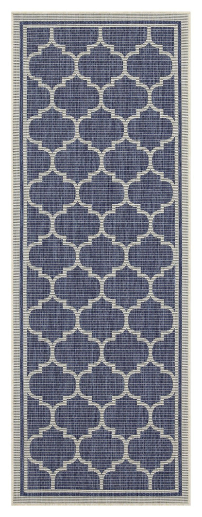 Sunshine - 5'3" X 7'3" Indoor, Outdoor Area Rug Polypropylene - Blue