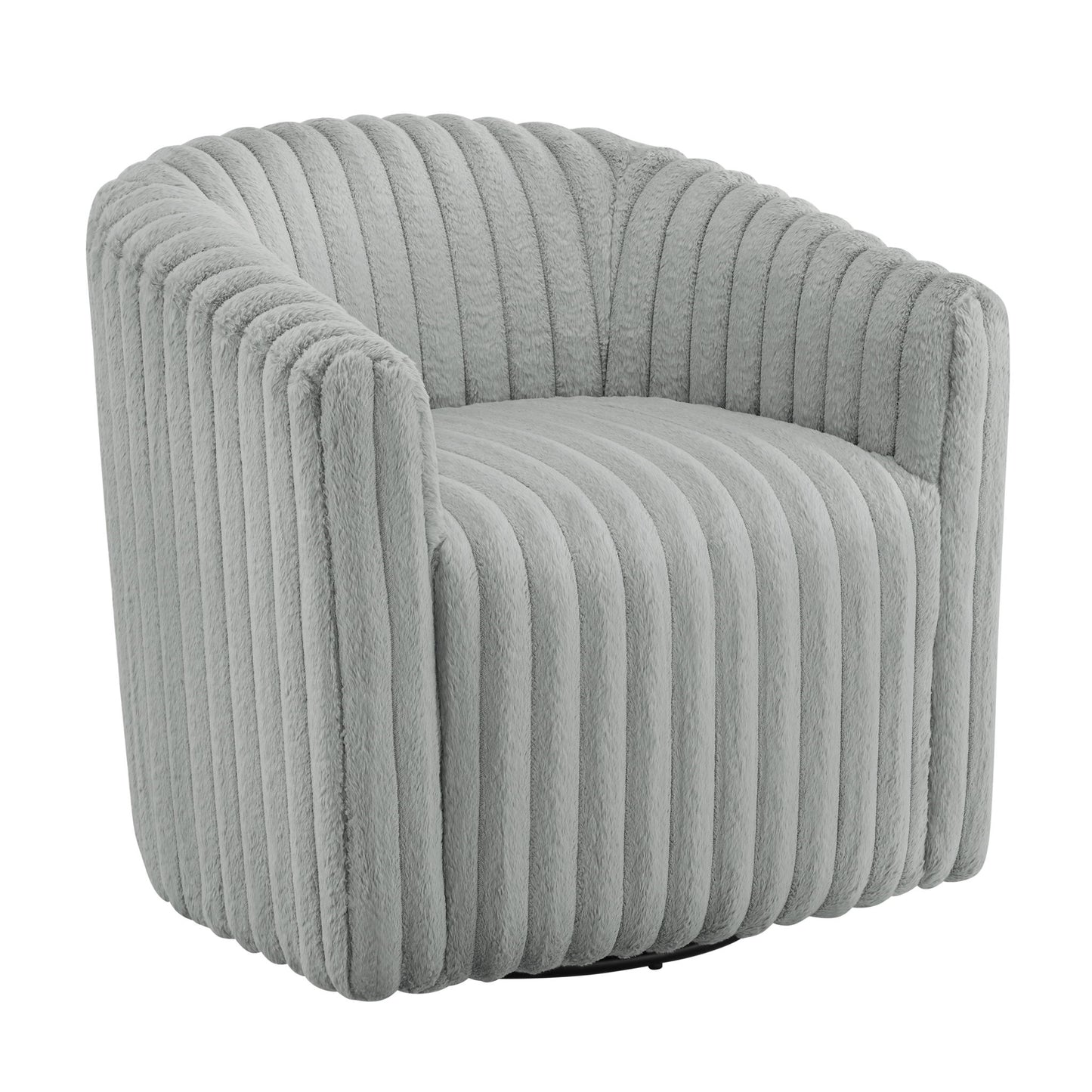 Alexa Barrel Swivel Chair - Gray