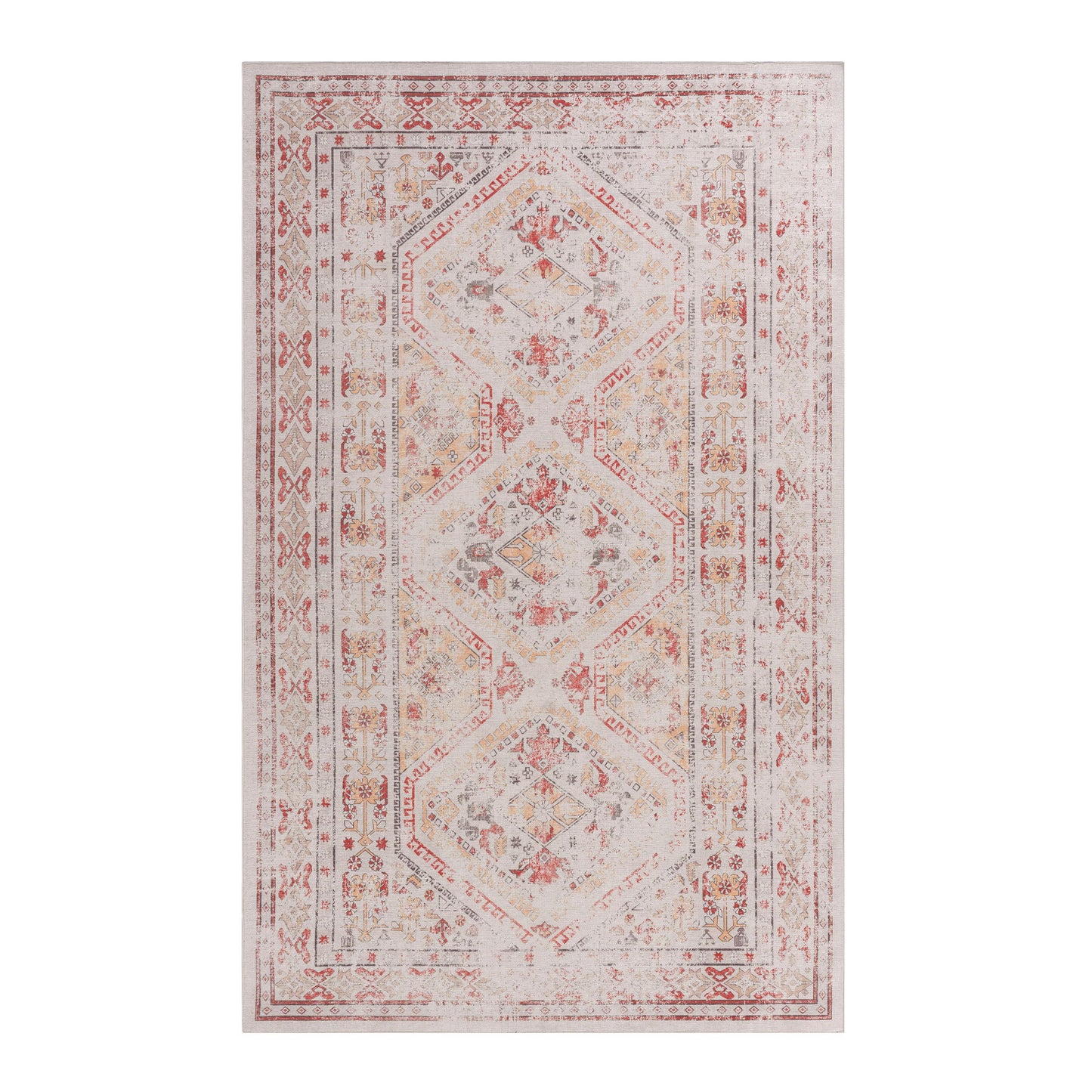 Maval - 6' X 9' Washable Area Rug - Beige