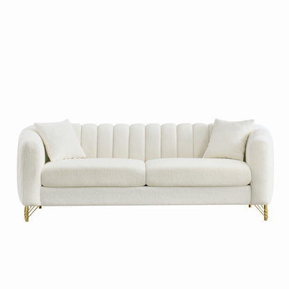 Tufted Oversized Sofa For Living Spaces - Beige