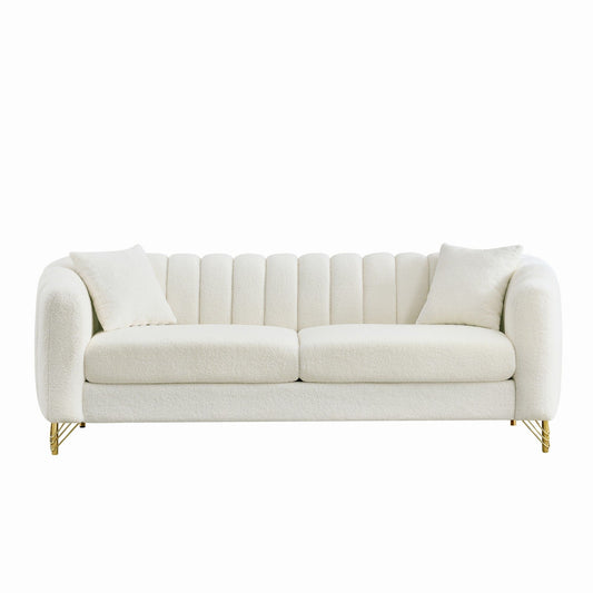 Tufted Oversized Sofa For Living Spaces - Beige