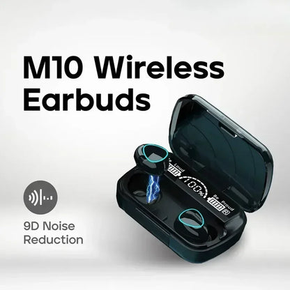 Original M10 Headphones Bluetooth Wireless Earpods Sports Stereo Noise Canceling Headphone Microphone Speaker