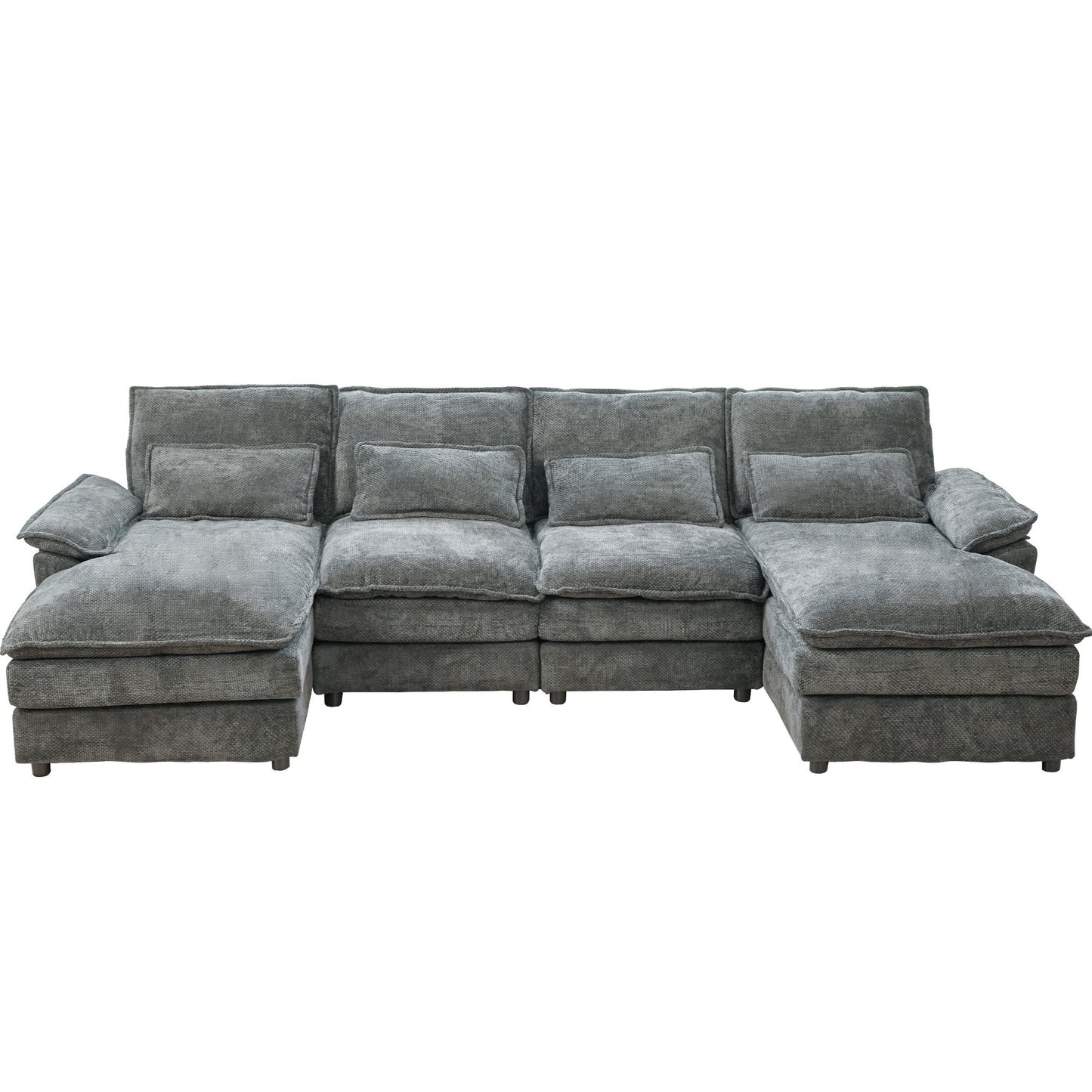 Modular Sectional Sofa Cloud Couch With Double Chaise Lounge