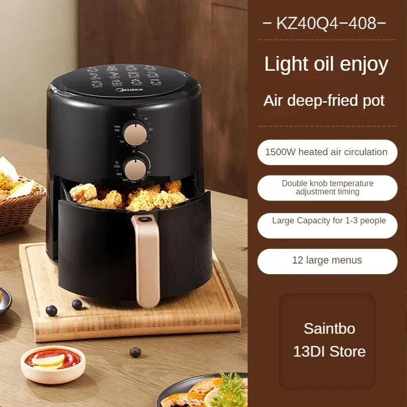 Hot SalesMidea Air Fryer Intelligent Multi-Functional Large Capacity New Air Explosion Electric Chips Machine Electric Oven Inte