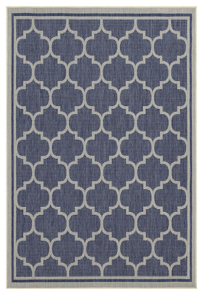 Sunshine - 5'3" X 7'3" Indoor, Outdoor Area Rug Polypropylene - Blue
