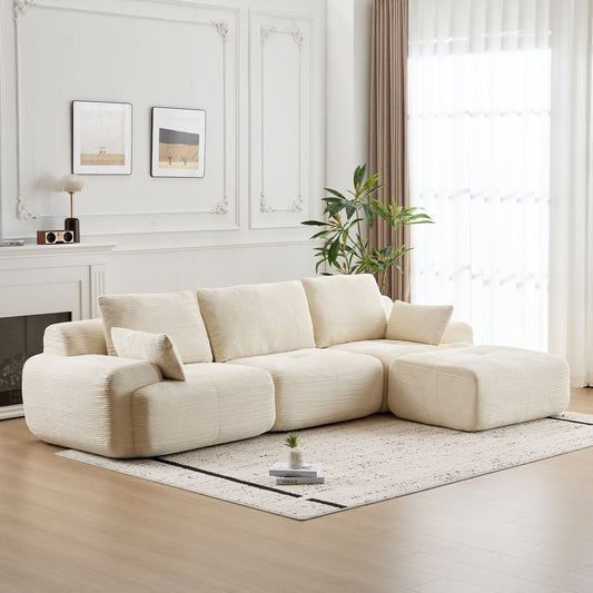 Compressed Sofa, Large Sectional Couches For Living Room - Beige